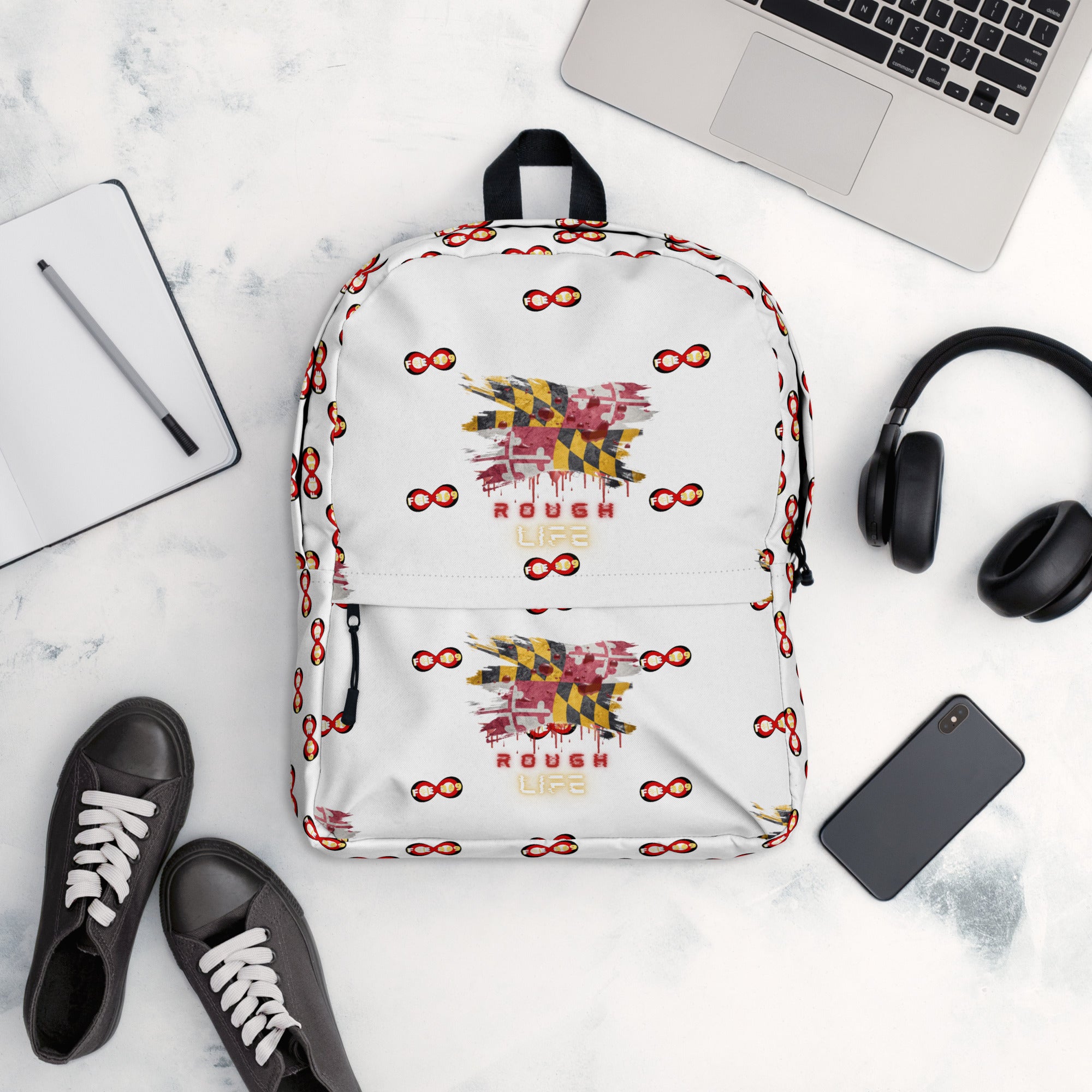 MD RL Flag - BFW White Backpack