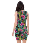 Load image into Gallery viewer, Pink Flower - BFW Black Form Fitting Dress
