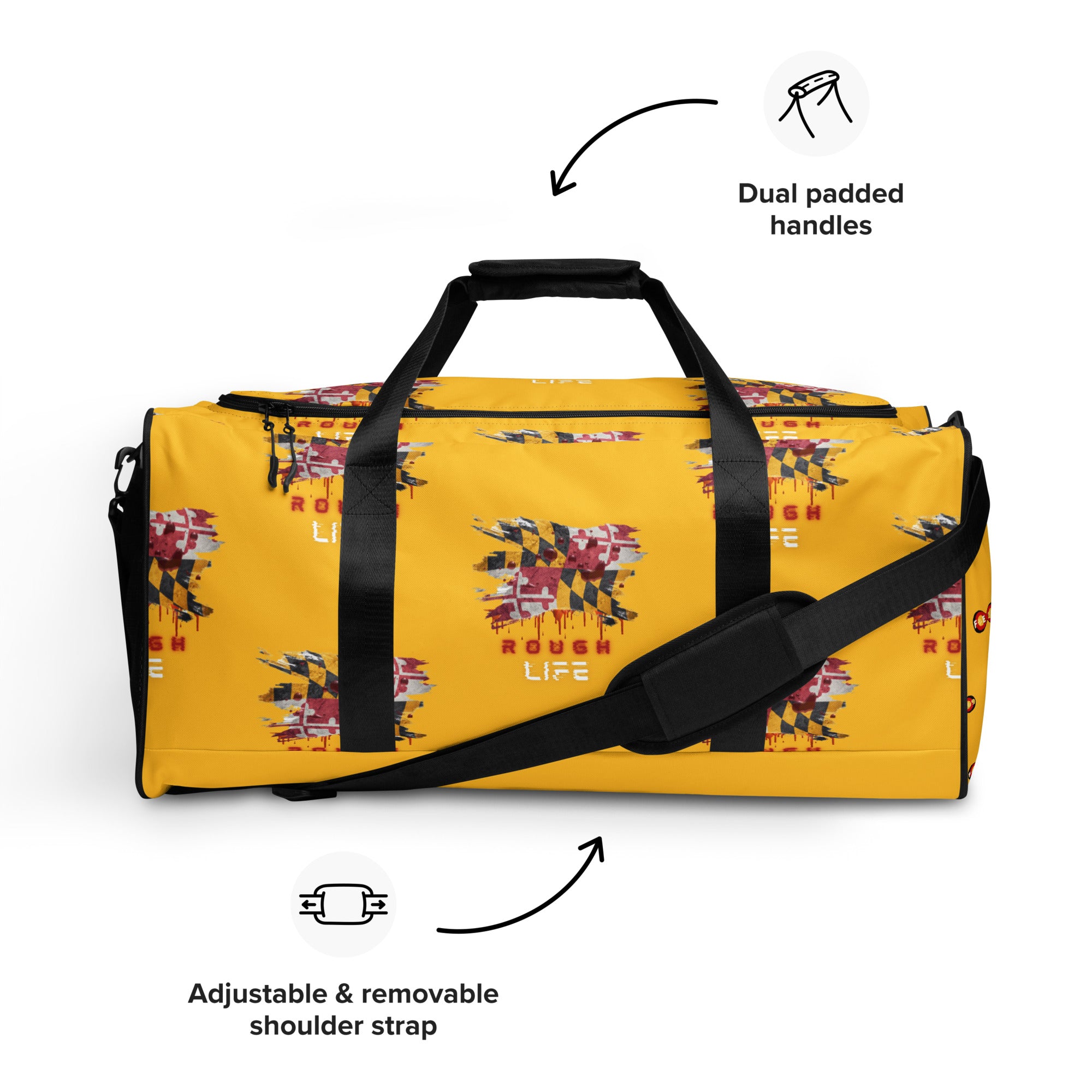 MD RL Flag - BFW Yellow Duffle bag