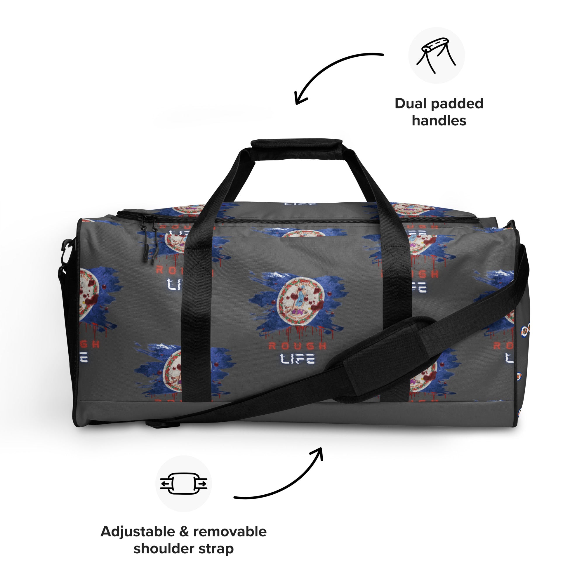 VA RL Flag - BFW Grey Duffle bag