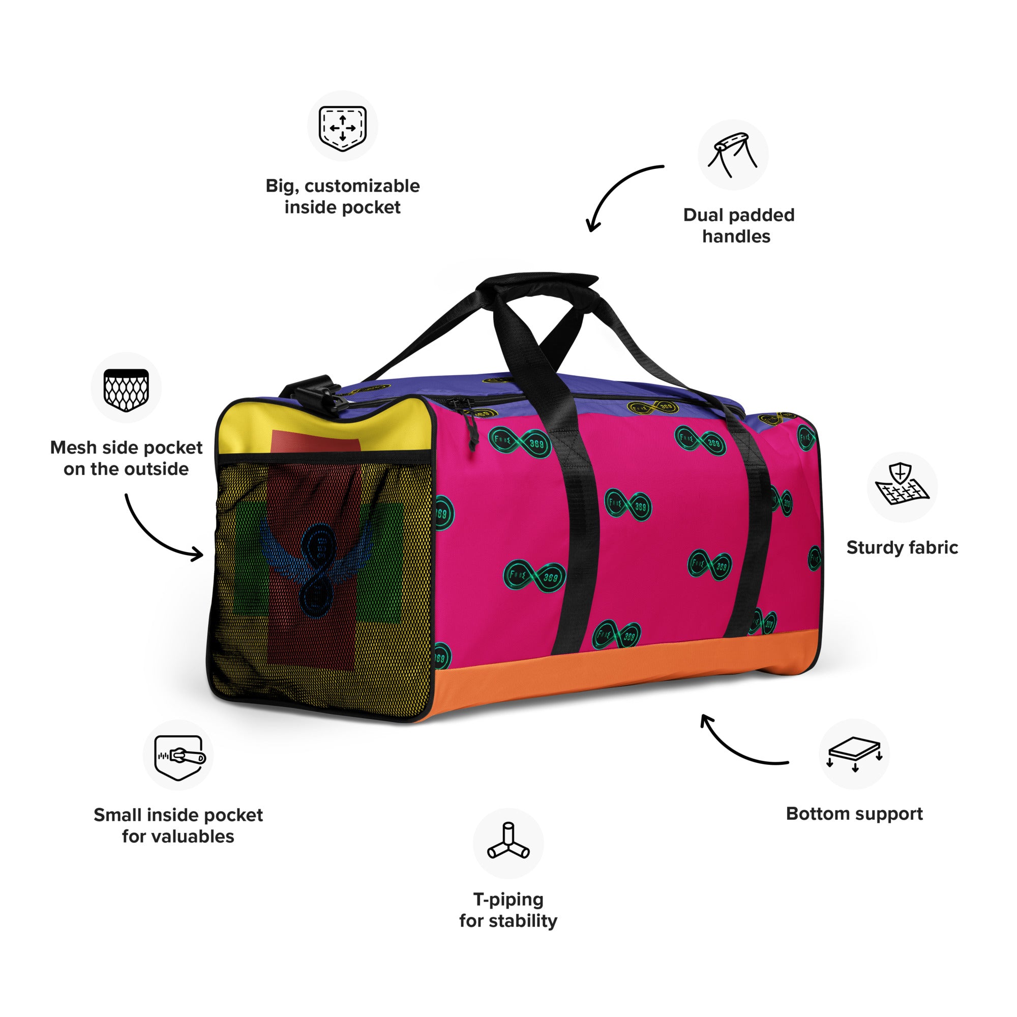 Exploding Rainbow (Light) - BFW Duffle bag