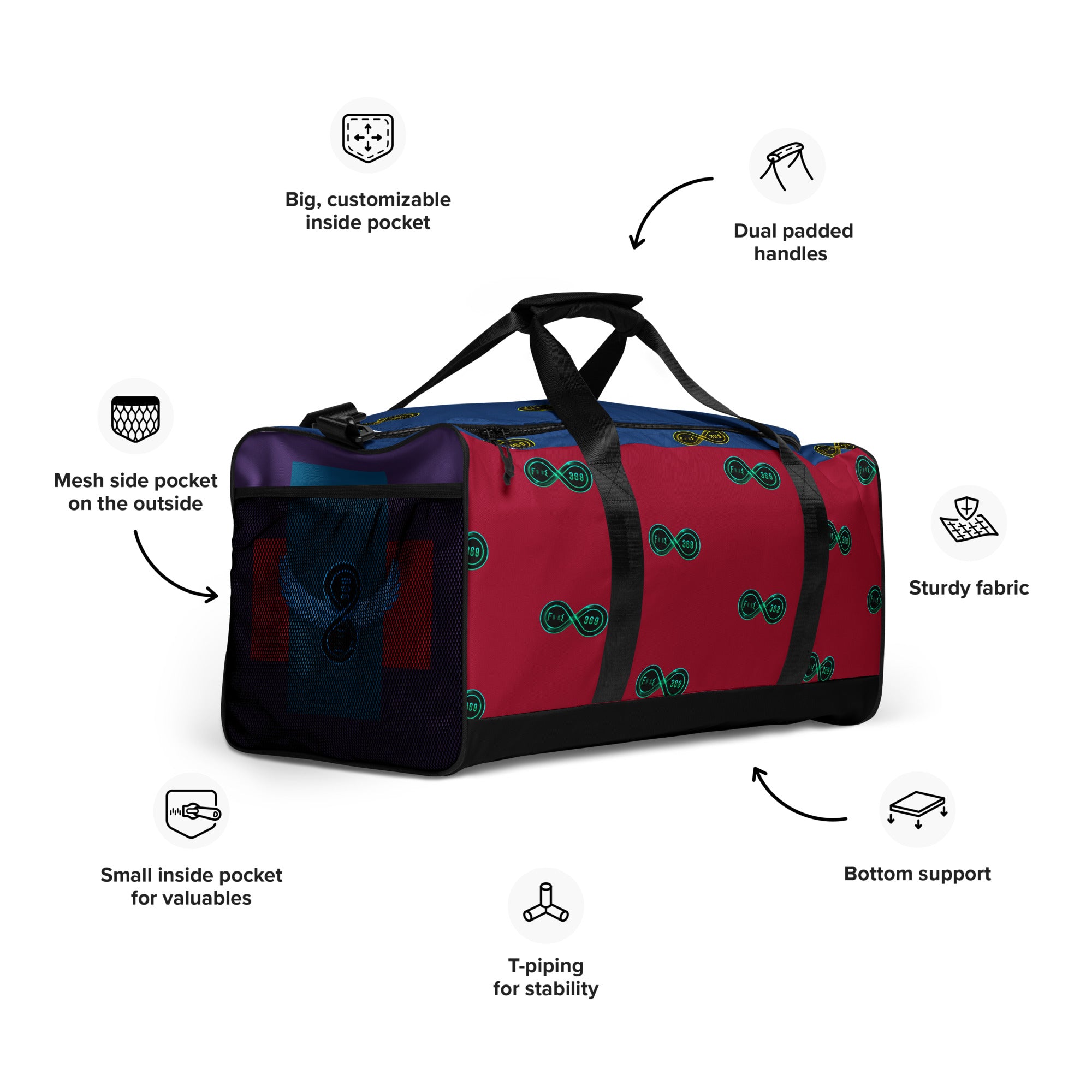 Exploding Rainbow (Dark) - BFW Duffle bag