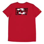 Load image into Gallery viewer, Black &amp; Silver logo BFW Footprints - Red Men&#39;s Athletic T-shirt
