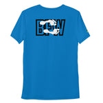 Load image into Gallery viewer, Black &amp; Silver logo BFW Footprints - Blue Men&#39;s Athletic T-shirt
