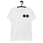 Load image into Gallery viewer, Black &amp; Silver logo BFW Footprints - White Men&#39;s Athletic T-shirt
