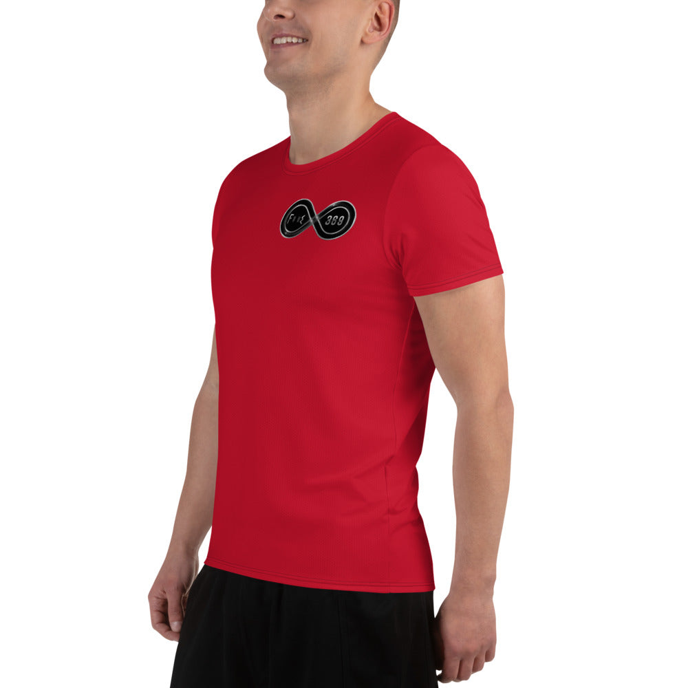 Black & Silver logo BFW Footprints - Red Men's Athletic T-shirt