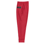 Load image into Gallery viewer, Black &amp; Silver logo BFW Footprints - Red Men&#39;s Joggers
