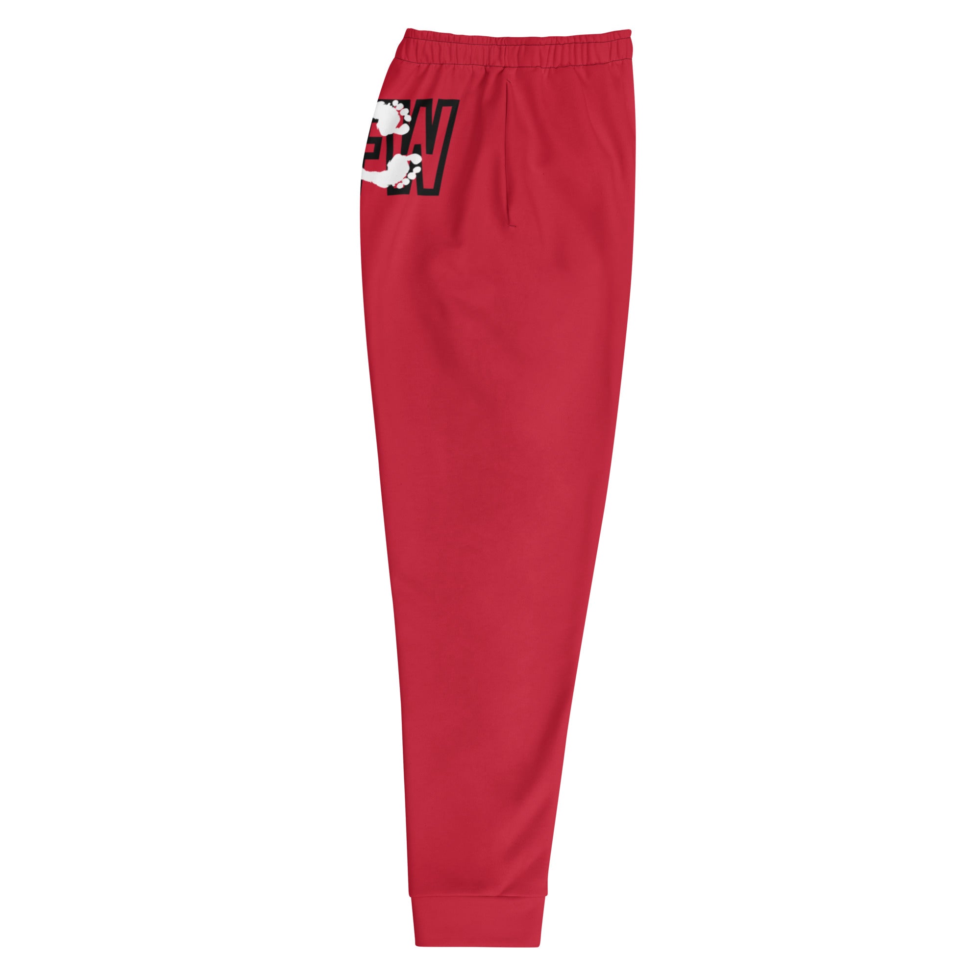 Black & Silver logo BFW Footprints - Red Men's Joggers