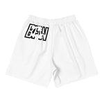 Load image into Gallery viewer, Black &amp; Silver Logo BFW Footprints - White Men&#39;s Athletic Shorts
