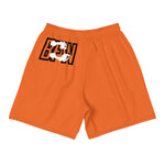 Load image into Gallery viewer, Black &amp; Silver Logo BFW Footprints - Orange Men&#39;s Athletic Shorts
