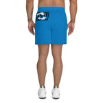 Load image into Gallery viewer, Black &amp; Silver Logo BFW Footprints - Blue Men&#39;s Athletic Shorts
