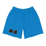 Load image into Gallery viewer, Black &amp; Silver Logo BFW Footprints - Blue Men&#39;s Athletic Shorts
