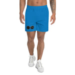 Load image into Gallery viewer, Black &amp; Silver Logo BFW Footprints - Blue Men&#39;s Athletic Shorts
