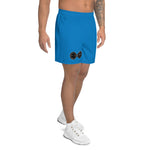 Load image into Gallery viewer, Black &amp; Silver Logo BFW Footprints - Blue Men&#39;s Athletic Shorts
