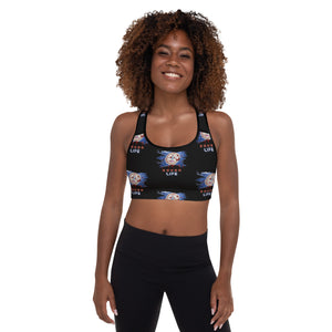 VA RL FLAG - BFW Black Padded Sports Bra