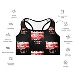 Load image into Gallery viewer, DC RL FLAG - BFW Black Padded Sports Bra
