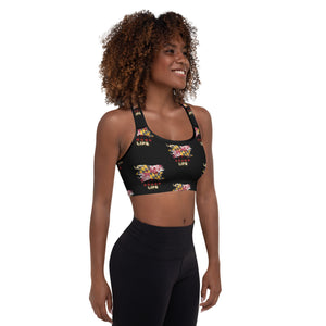 MD RL FLAG - BFW Black Padded Sports Bra