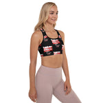 Load image into Gallery viewer, DC RL FLAG - BFW Black Padded Sports Bra
