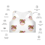 Load image into Gallery viewer, MD RL FLAG - BFW White Padded Sports Bra
