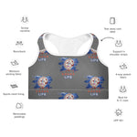 Load image into Gallery viewer, VA RL FLAG - BFW Grey Padded Sports Bra
