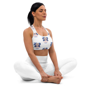 VA RL FLAG - BFW White Padded Sports Bra