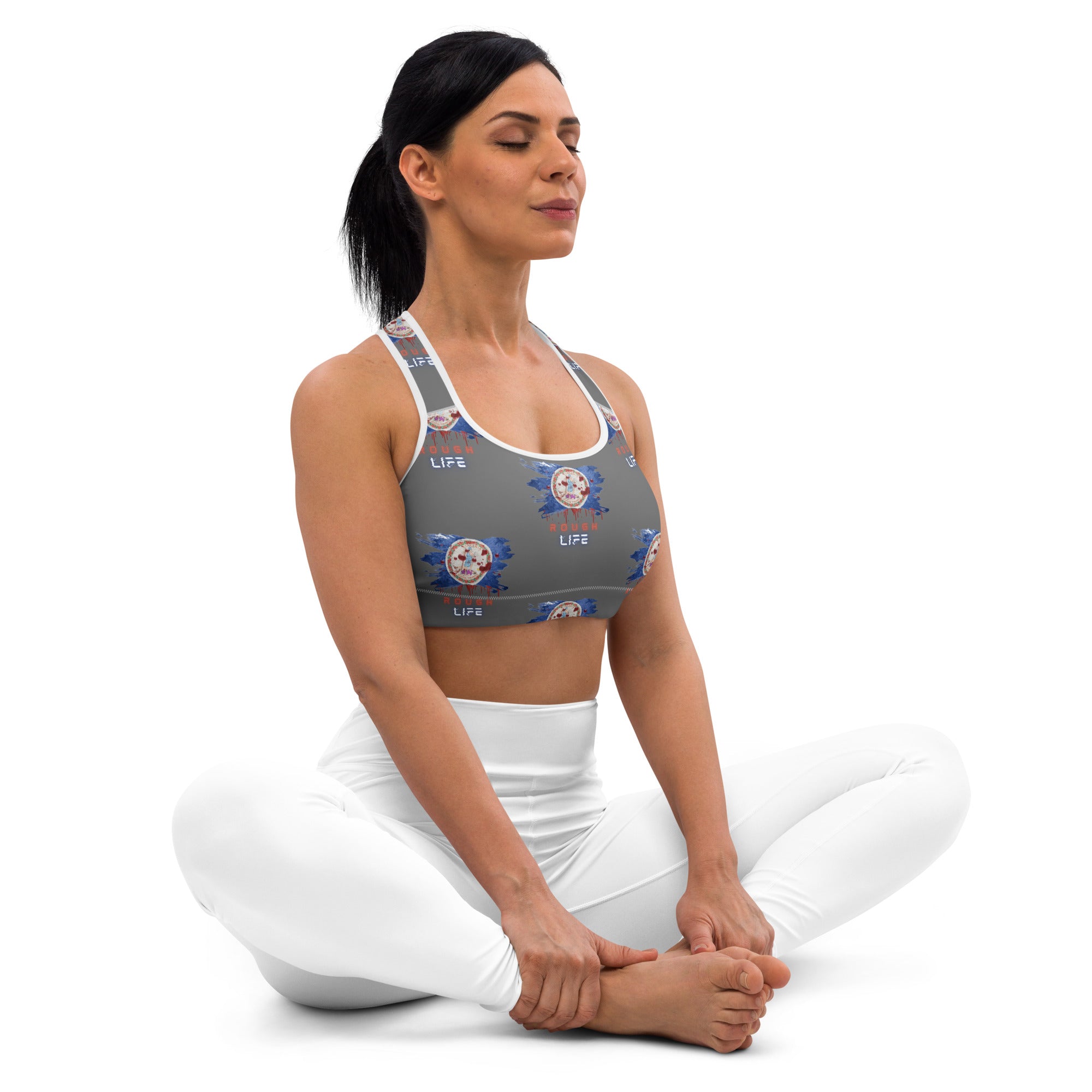 VA RL FLAG - BFW Grey Padded Sports Bra