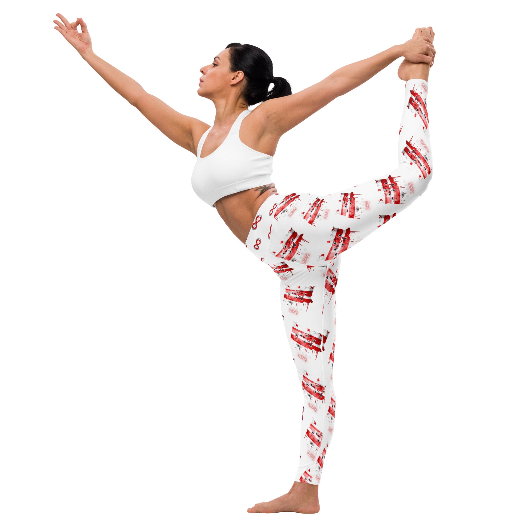 DC RL FLAG - BFW White Yoga Leggings