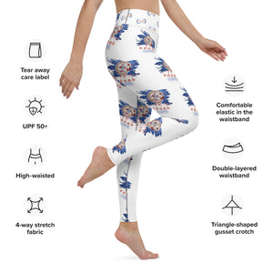 VA RL FLAG - BFW White Yoga Leggings