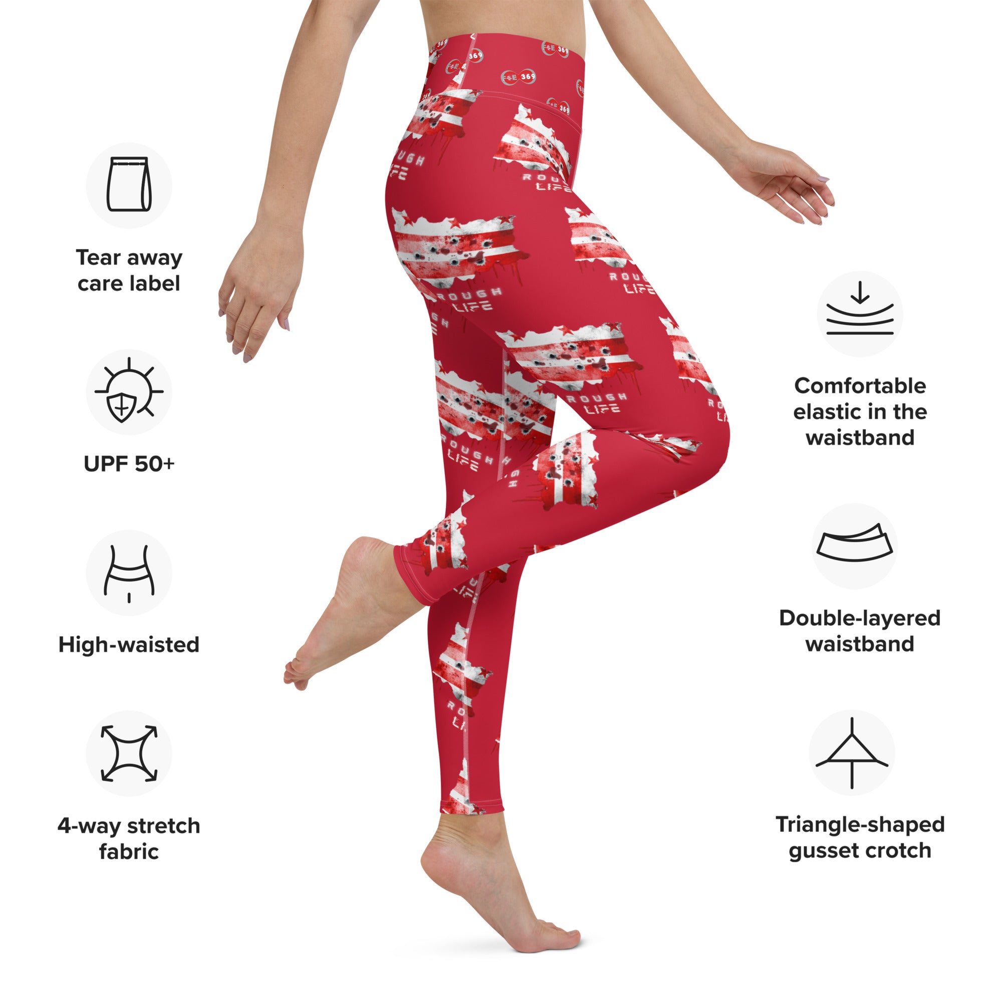 DC RL FLAG - BFW Red Yoga Leggings