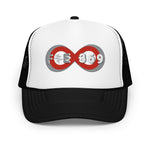 Load image into Gallery viewer, IPO Grey, Red &amp; White - BFW Bubble Logo Foam trucker hat
