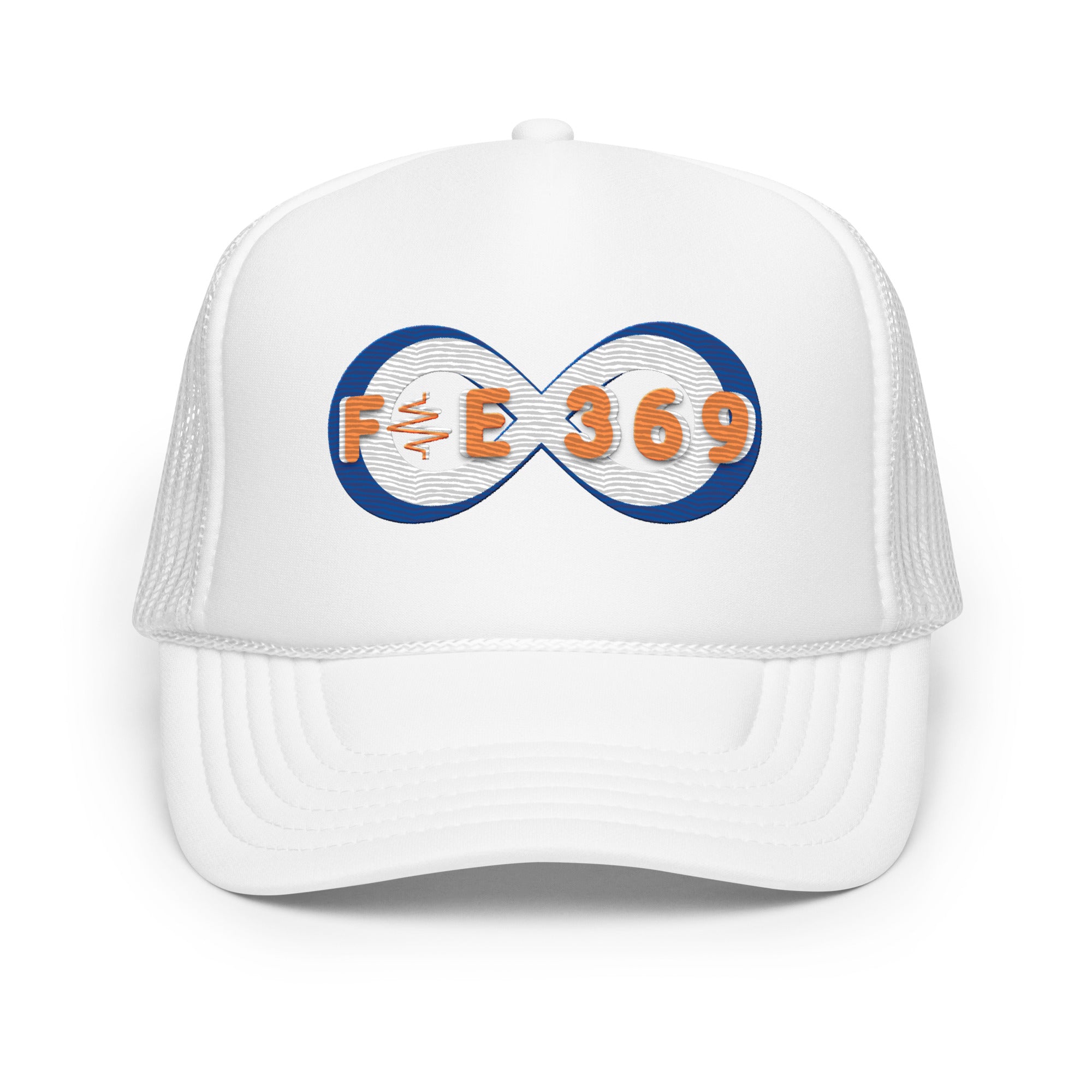 IPO Blue, White & Orange - BFW Bubble Logo Foam trucker hat