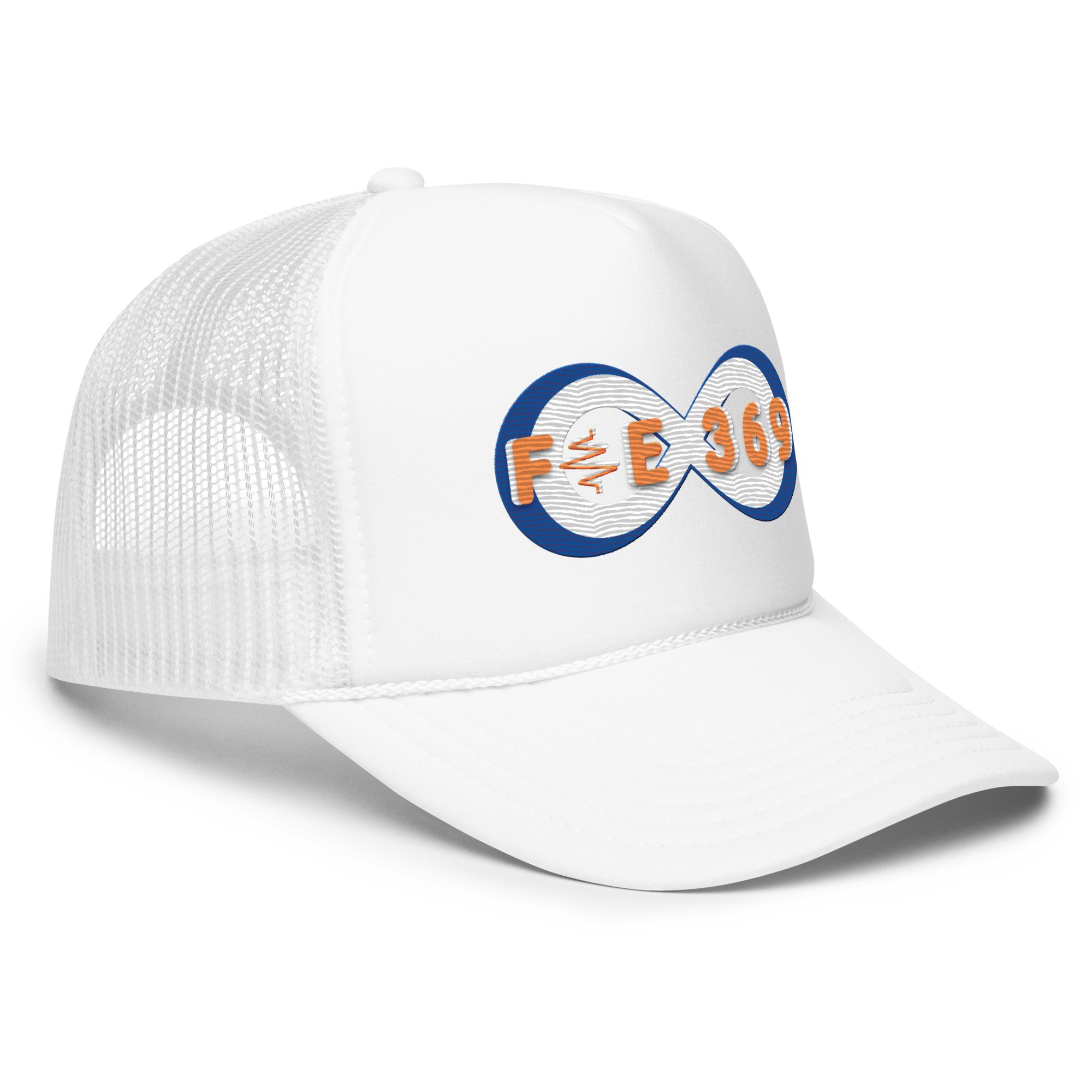 IPO Blue, White & Orange - BFW Bubble Logo Foam trucker hat