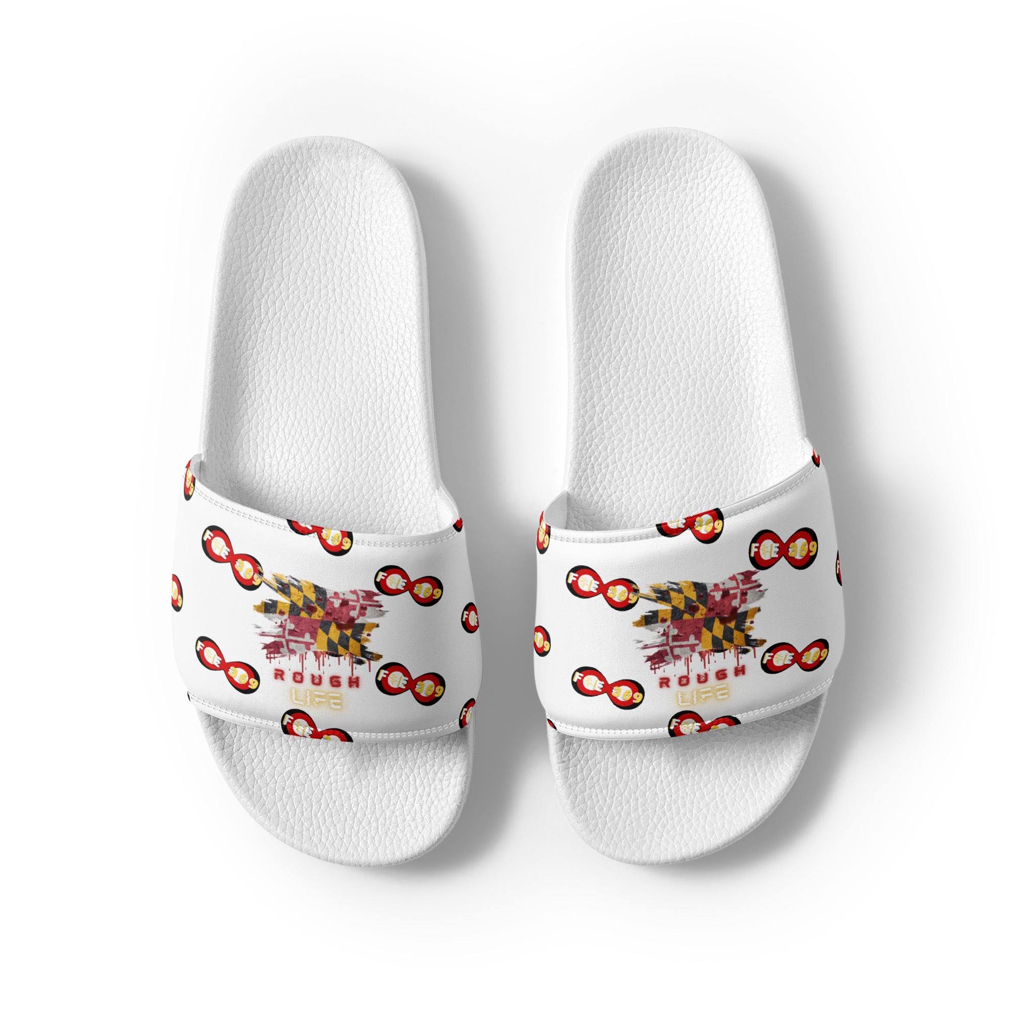 MD RL FLAG - BFW White Women's slides