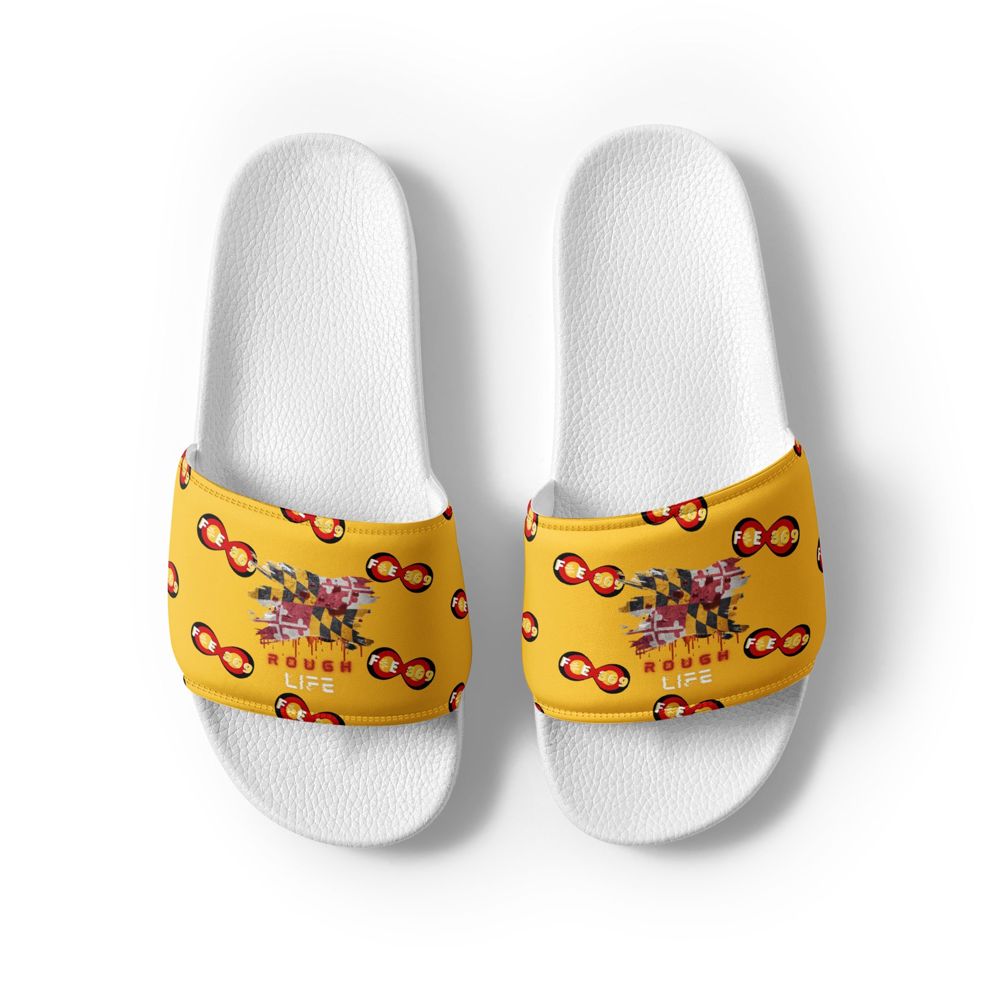 MD RL FLAG - BFW Yellow Women's slides