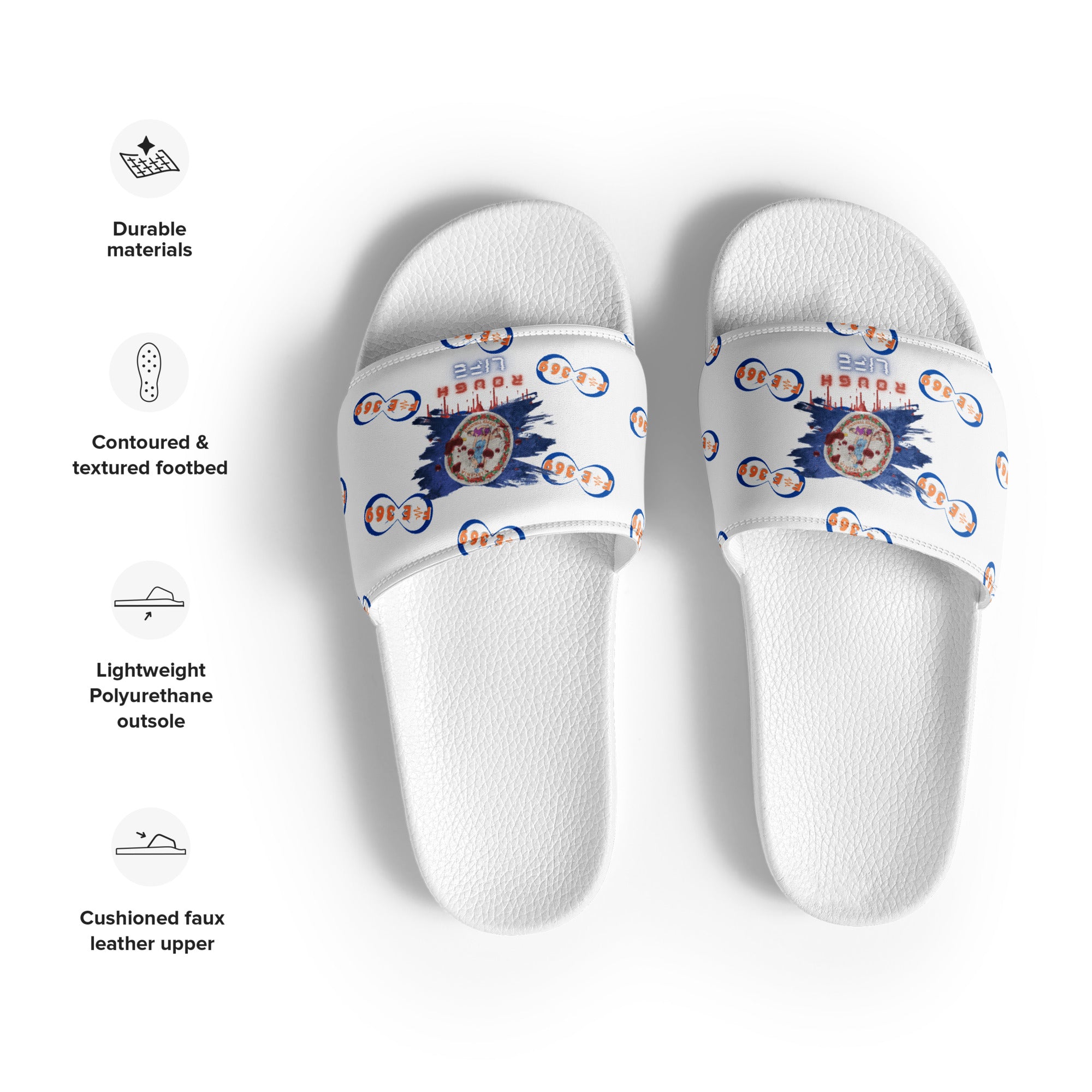 VA RL FLAG - BFW White Women's slides