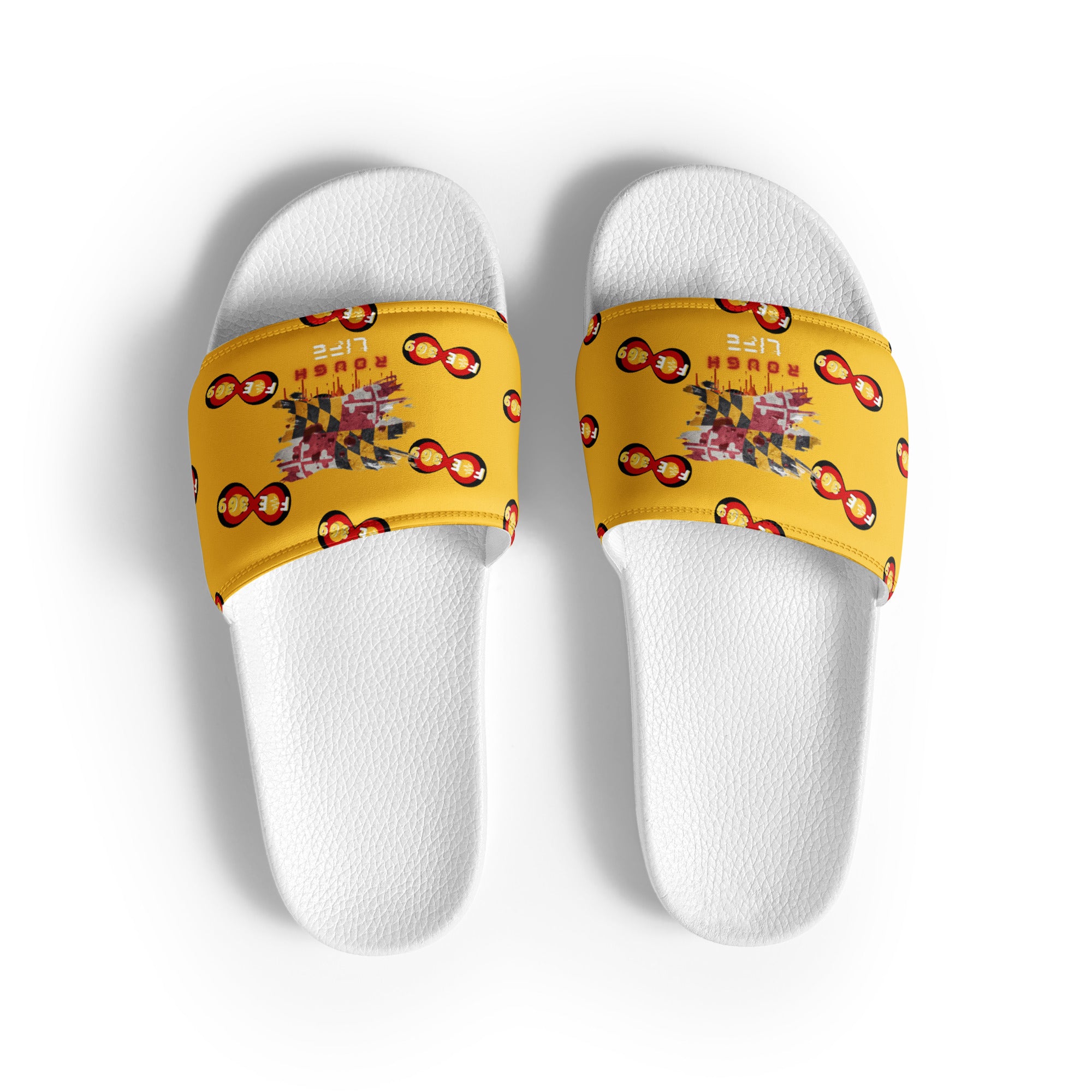 MD RL FLAG - BFW Yellow Women's slides