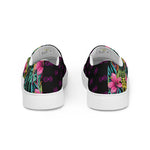 Load image into Gallery viewer, Pink Flower - BFW Black Women’s slip-on canvas shoes
