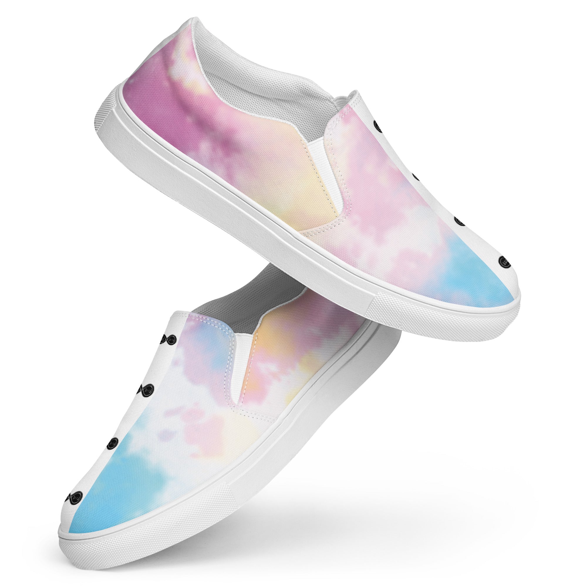 Mystic Clouds - BFW White Women’s slip-on canvas shoes