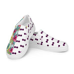 Load image into Gallery viewer, Pink Flower - BFW White Women’s slip-on canvas shoes
