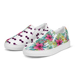 Load image into Gallery viewer, Pink Flower - BFW White Women’s slip-on canvas shoes
