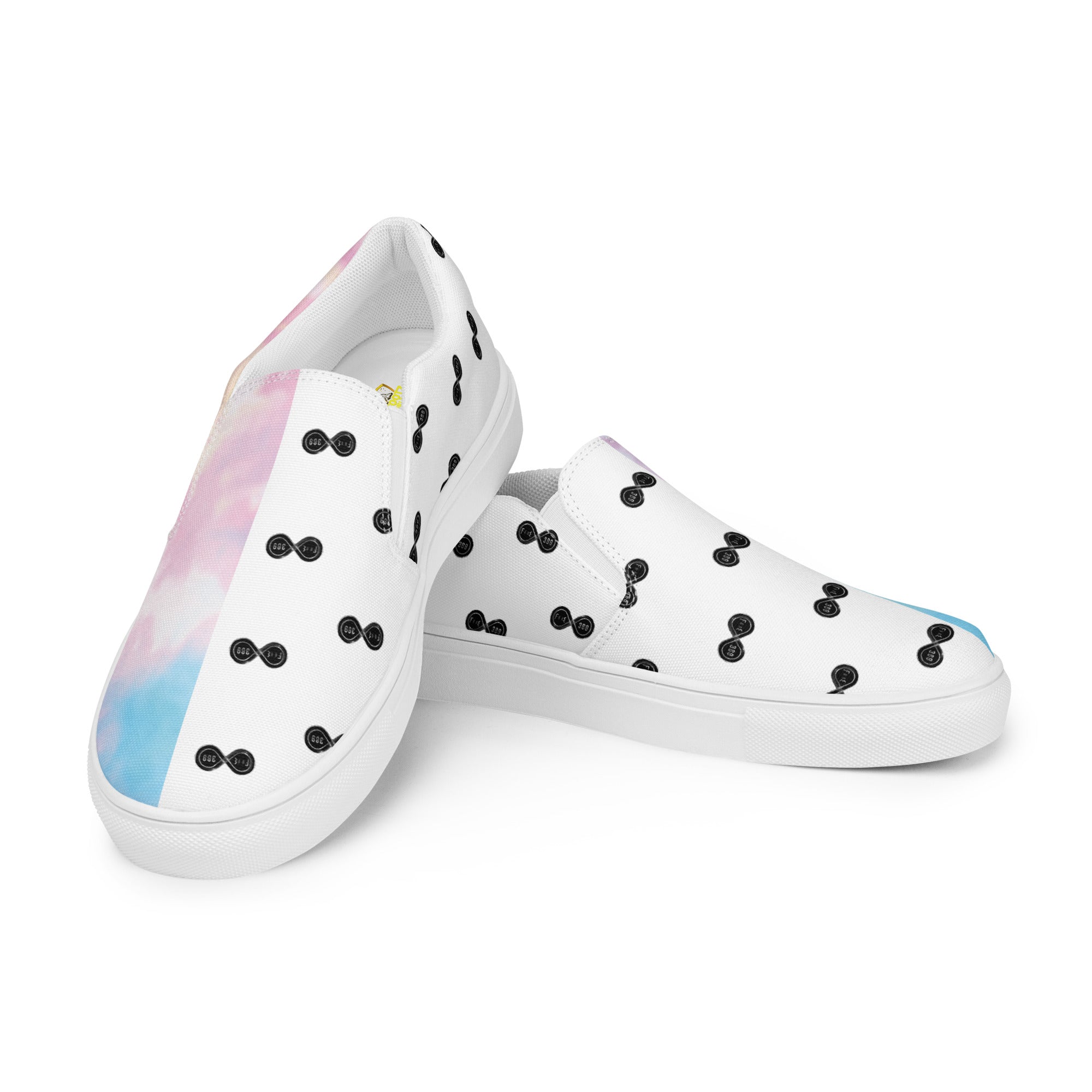 Mystic Clouds - BFW White Women’s slip-on canvas shoes