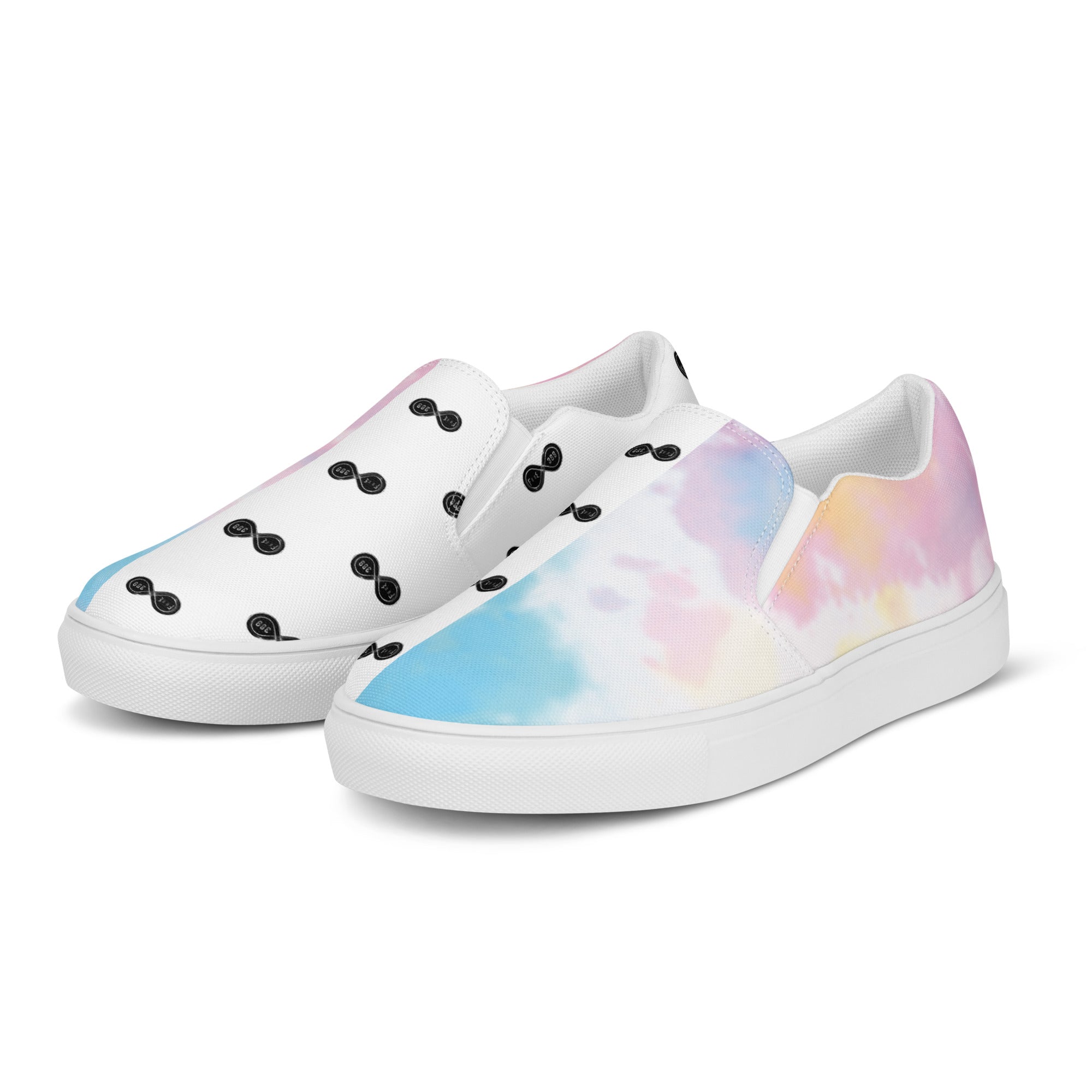 Mystic Clouds - BFW White Women’s slip-on canvas shoes