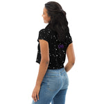 Load image into Gallery viewer, Purple &amp; Yellow BFW Bubble Logo - Stars Crop Tee
