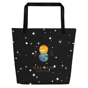 Soul Mates in Space - BFW Large Tote Bag