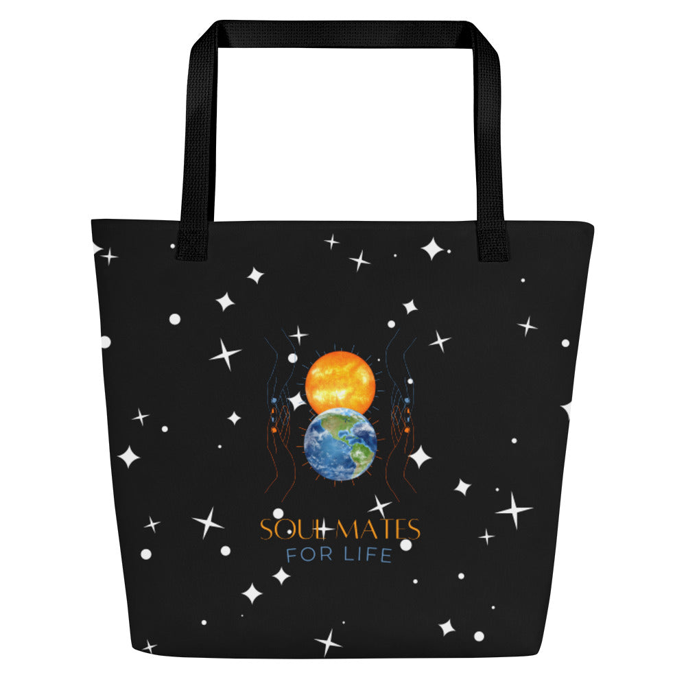 Soul Mates in Space - BFW Large Tote Bag