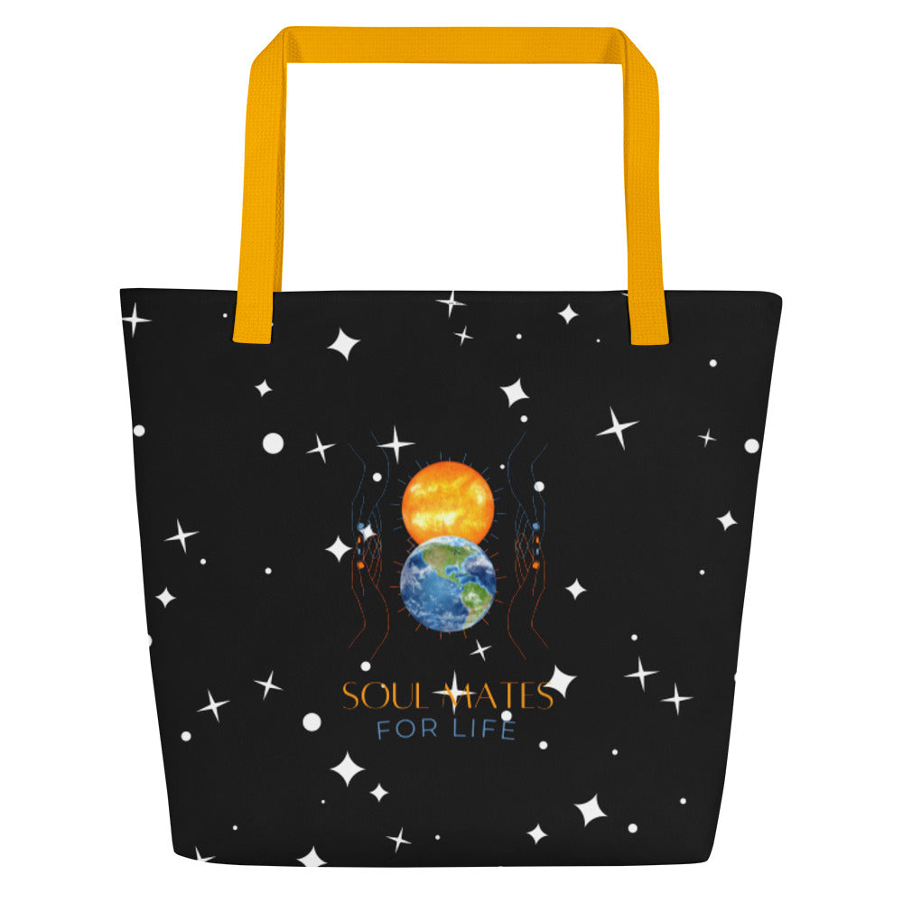 Soul Mates in Space - BFW Large Tote Bag