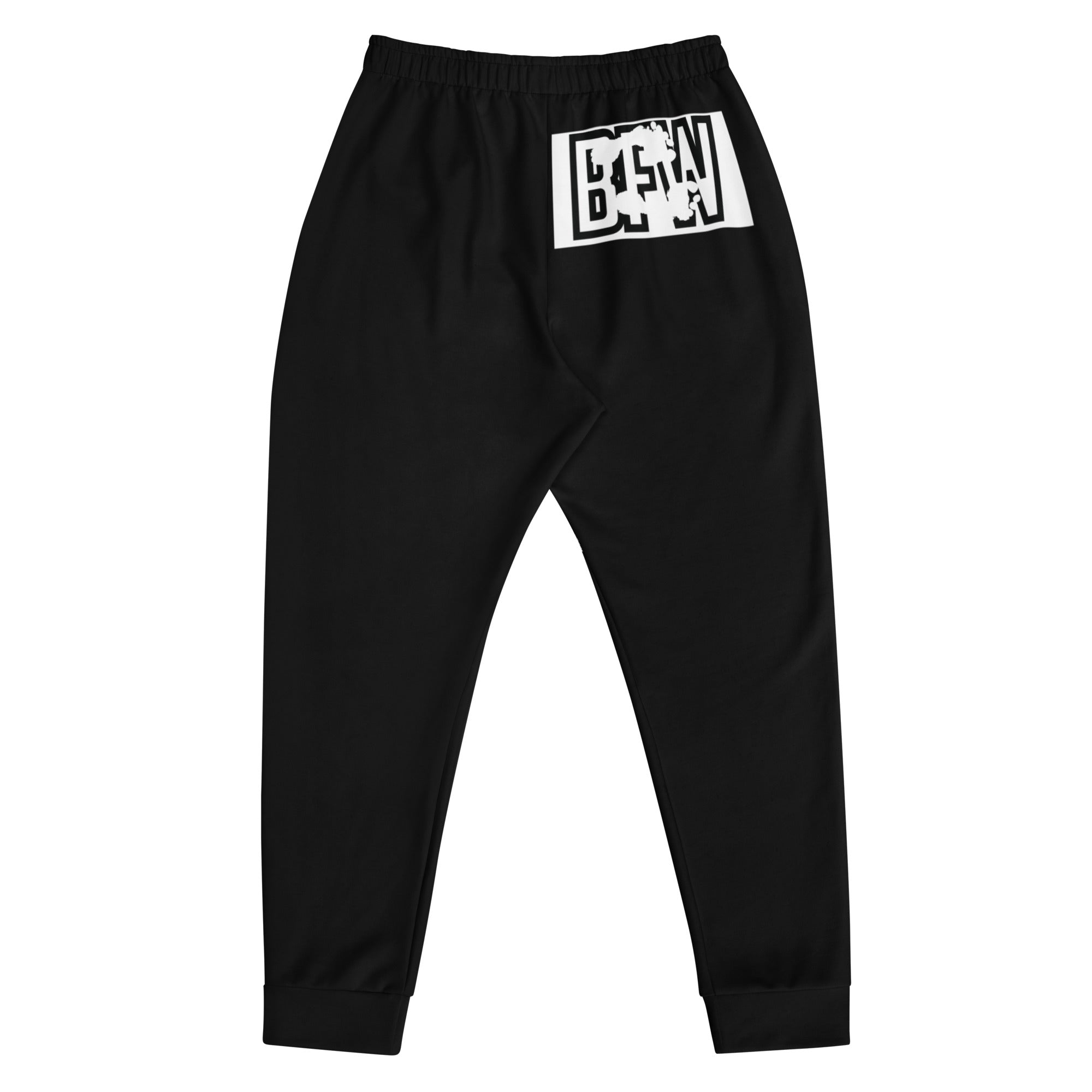 Black & Silver logo BFW Footprints - Black Men's Joggers