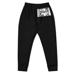 Load image into Gallery viewer, Black &amp; Silver logo BFW Footprints - Black Men&#39;s Joggers
