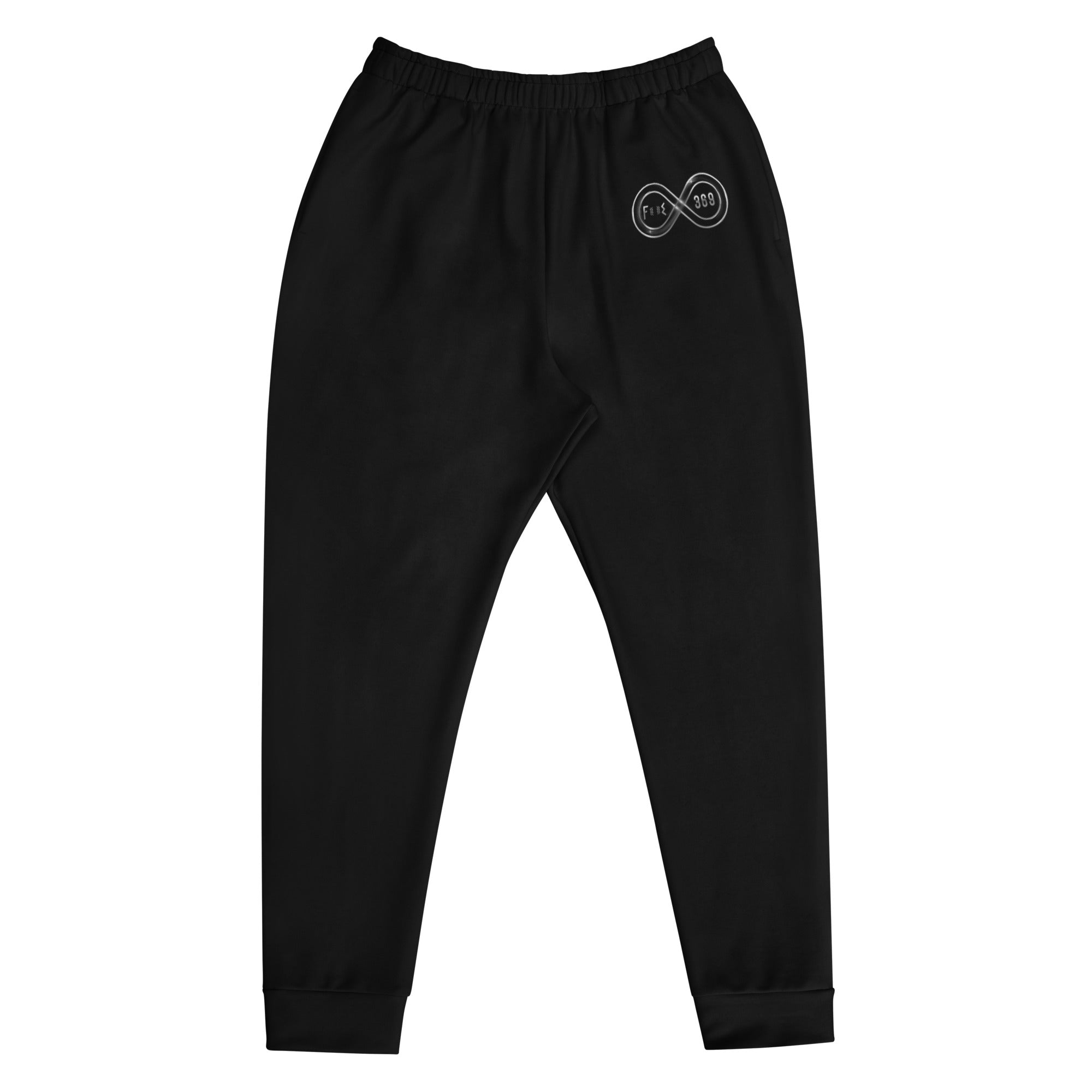 Black & Silver logo BFW Footprints - Black Men's Joggers