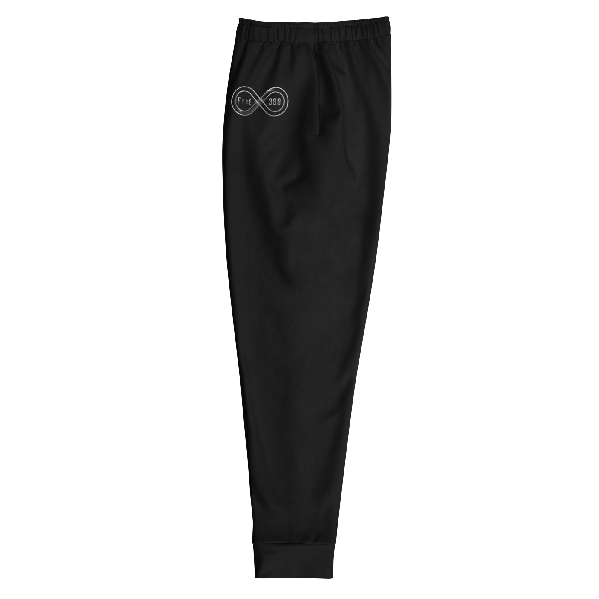 Black & Silver logo BFW Footprints - Black Men's Joggers